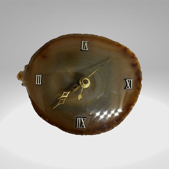 quartz Other - Vintage Agate stone clock.